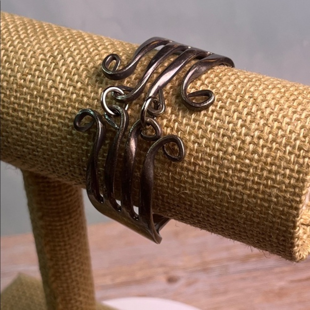 Vintage Artisan Double Curled Fork Hand Crafted Bracelet